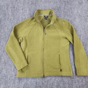 Woolrich Jacket Womens Medium Green Full Zip Long Sleeve Outdoor Fleece Hiking